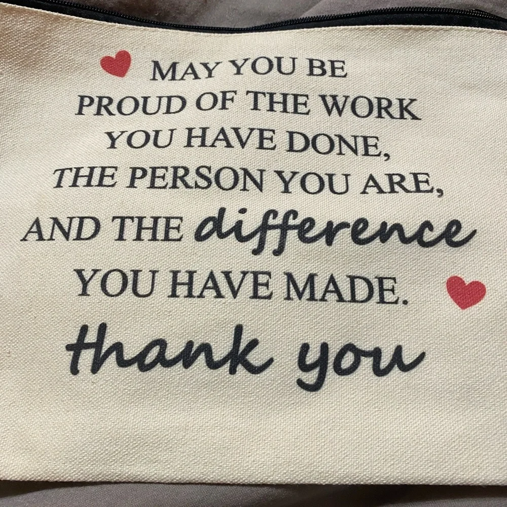 Inspirational Cream‎ Cosmetic Bag